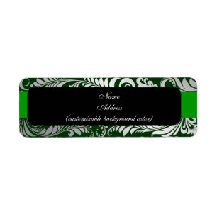 PixDezines Bellissimo Damask falsches Silber/Grün