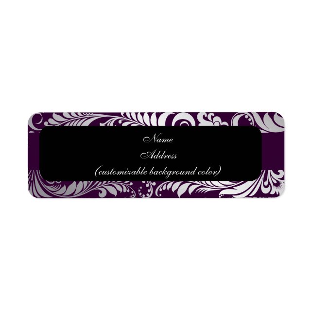 PixDezines Bellissimo Damask Imitate silber/pflaum (Vorne)