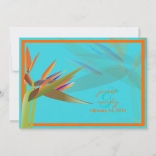 PixDezines Bird of Paradise/DIY Hintergrundfarbe! Einladung