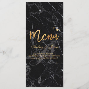PixDezines Black Marble/Shine Menu/Imitate Gold Menükarte