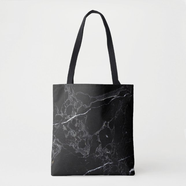 PixDezines BLACK MARBLE Tasche (Vorderseite)