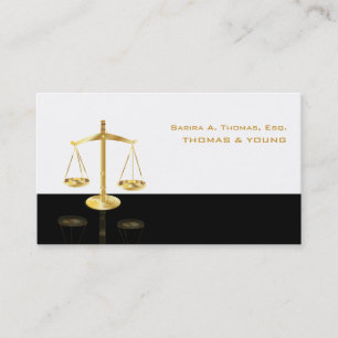 PixDezines BLACK+WHITE ATTORNEYS GESCHÄFTSKARTEN Visitenkarte