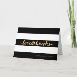 PixDezines black+white+stripes cartes de remerciem