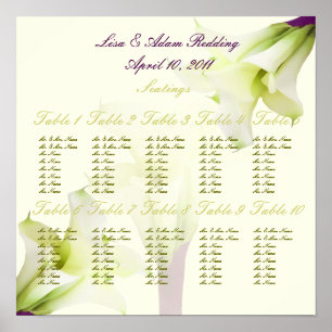 PixDezines Blumenstrauß, weiße Calla-Lilien Poster