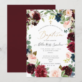 PixDezines Blush BlwersAquarelltaufe Einladung