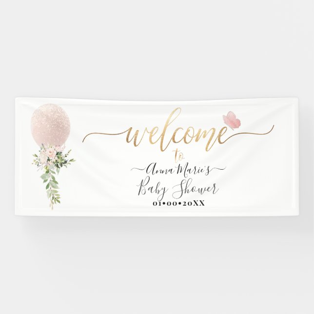 PixDezines Blush Glitzer Ballon Alle Veranstaltung Banner (Horizontal)