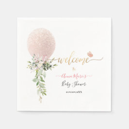 PixDezines Blush Glitzer Ballon Alle Veranstaltung Serviette