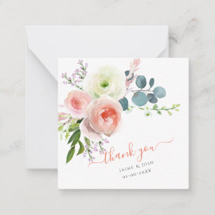 PixDezines Blush Pink Aquarellpeonies Note Card Mitteilungskarte