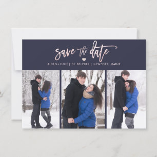 PixDezines Blush Pink Moderne Pinsel Schrift Save The Date
