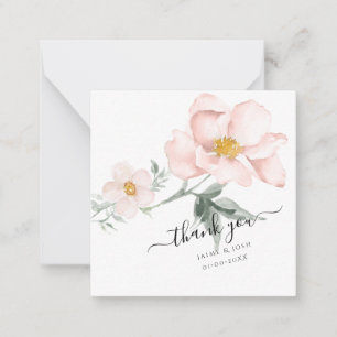 PixDezines Blush Pink Single Petal Rose Mitteilungskarte