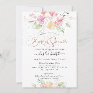 PixDezines Blushing Romance Sweetpea Brautparty Einladung