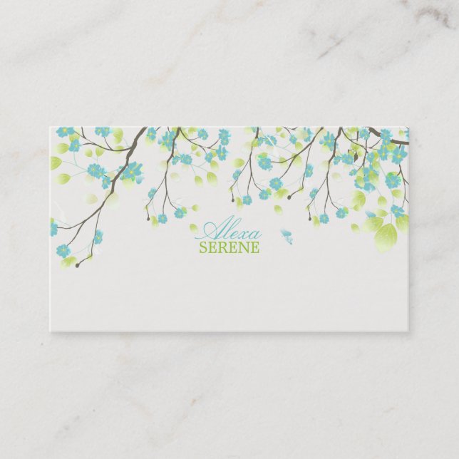 PixDezines-Blüten/Degenhintergrundfarbe Visitenkarte (Vorderseite)