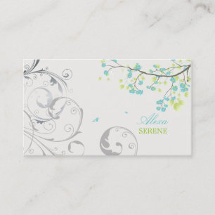 PixDezines-Blüten+Wirbel/Farbtöne Visitenkarte