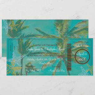 PixDezines Boardingpass Vintager hawaiianischer St Einladung