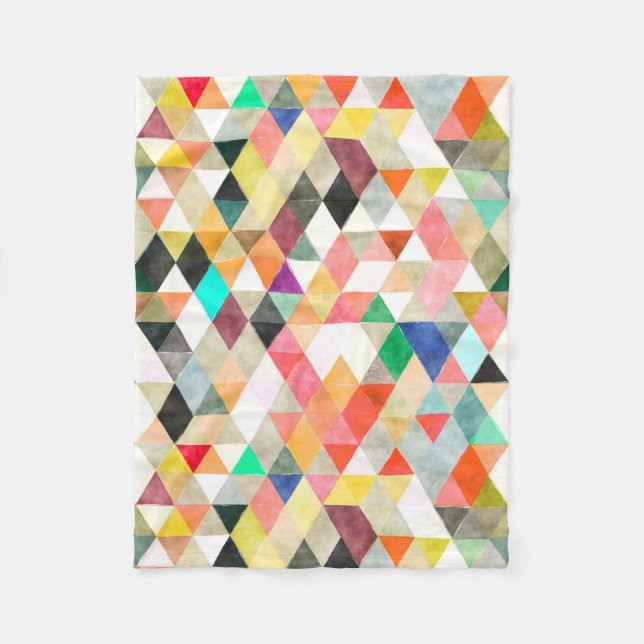 PixDezines BOHO GEOMETRIC/einstellbar Fleecedecke (Vorderseite)