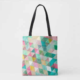 PixDezines Boho Geometrie / Dreiecke Muster Tasche