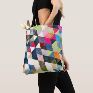 PixDezines Boho geometrisch/Dreieck-Muster Tasche