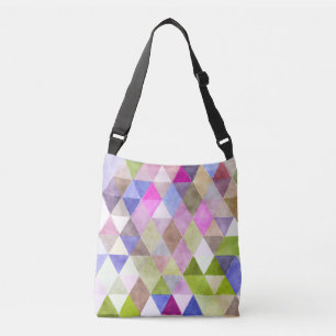 PixDezines Boho Geometrisch / Dreiecke Muster Tragetaschen Mit Langen Trägern