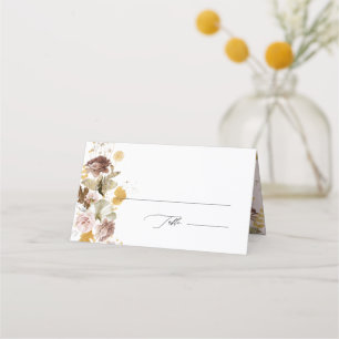 PixDezines Boho Herbstblush Rose Burgund Platzkarte