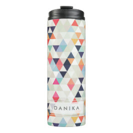 PixDezines Boho Wasserfarben Geometric/Dreiecke Thermosbecher