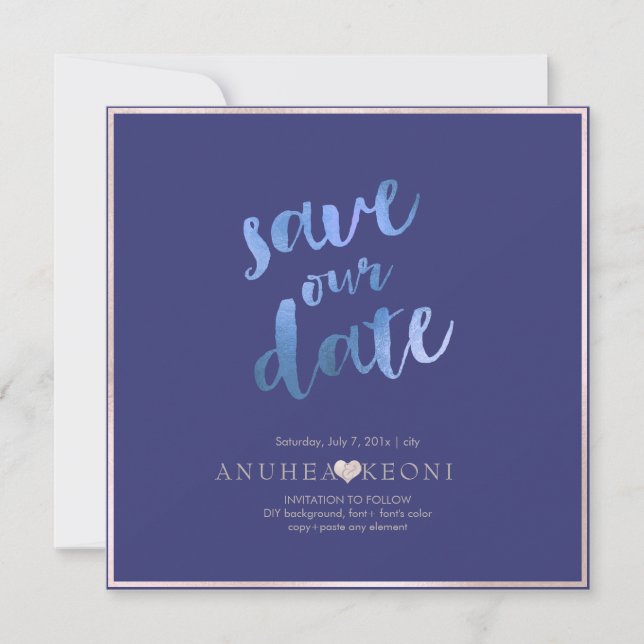 PixDezines BOTANICA LIEBE RETT DATUM|BLUSH PINK Save The Date (Vorderseite)