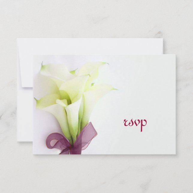 PixDezines Bouquet, weiße Lilien RSVP Karte (Vorderseite)