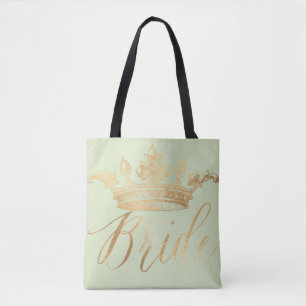 PixDezines Braut/Krone/Faux-Gold/DIY-Farbe Tasche