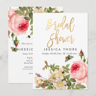 PixDezines Brautparty Rose Garden/DIY bckgrand Einladung