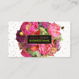 PixDezines Bridal-Bouquet/Aquarell/Blumen Visitenkarte