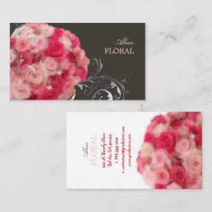 PixDezines Bridal Bouquet, Blumen- und Farbtöne Visitenkarte