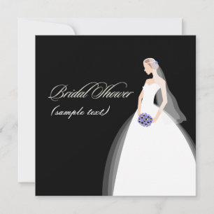 PixDezines Bride 2 B, anpassbarer Hintergrund Einladung
