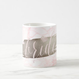 PixDezines Bride | Blush Pink Script aus Marble Kaffeetasse