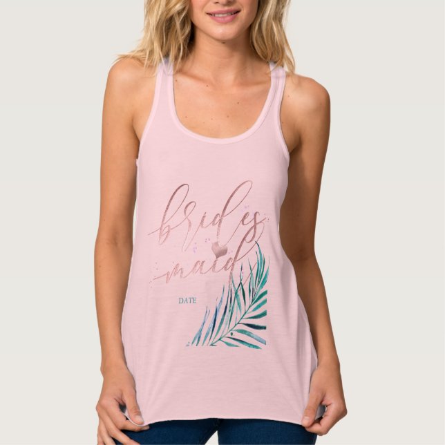 PixDezines Bridesmaid Greenery Tank Top (Vorderseite)