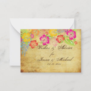 PixDezines Cartes de conseil Hibiscus Vintages