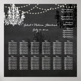 PixDezines chalkboard/chadeliers/Sitzplakette Poster