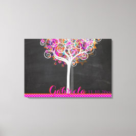 PixDezines Chalkboard Tree of Life Sign in Board Leinwanddruck