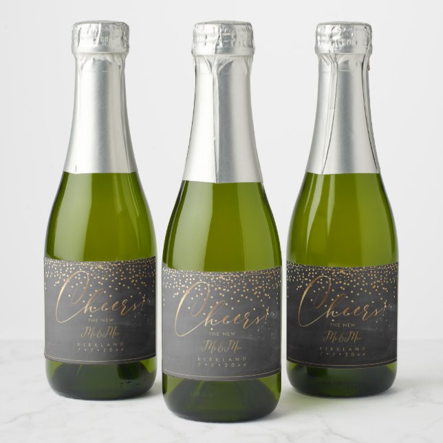 PixDezines Cheers Chalkboard+Imitate Gold Confetti (Flaschen)