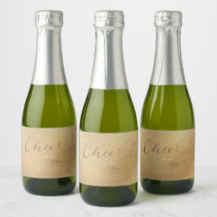PixDezines Cheers Imitate Gold Label+ Confetti