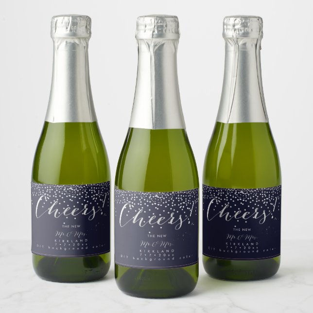 PixDezines Cheers Imitate Silver+Navy Blue (Flaschen)