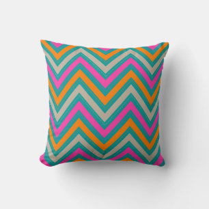 PixDezines Chevron pink+orange/DIY-Hintergrund Kissen