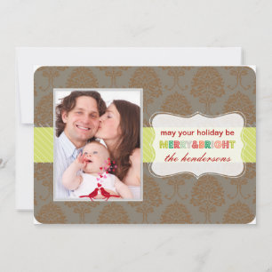 PixDezines chic damask/use new template below Feiertagskarte