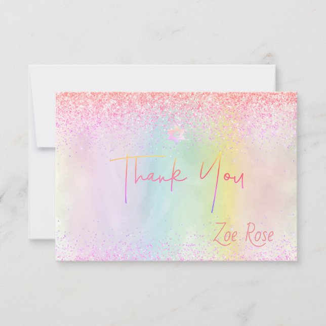 PixDezines Cotton Candy Bat Mitzvah Danke Karte (Vorderseite)