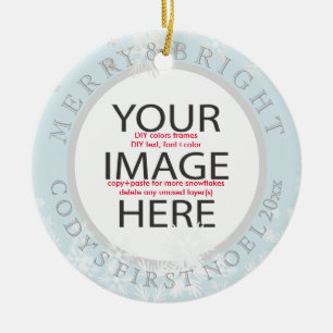 PixDezines Custom Foto Ornament/DIY Farben Keramikornament