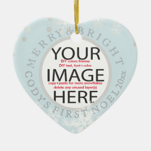 PixDezines Custom Foto Ornament/DIY Farben Keramikornament