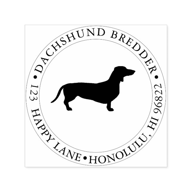 PixDezines Dackel Hund Permastempel (Design)