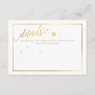 PixDezines Dazzled/Faux Gold Details/Umschlag Begleitkarte
