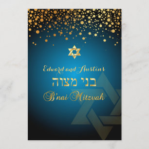 PixDezines DAZZLED GOLD/Bar Mitzvah/DIY Farbe Einladung