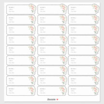 PixDezines Delicate Bloom Guest Address Label