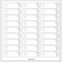 PixDezines Delicate Bloom Guest Address Label