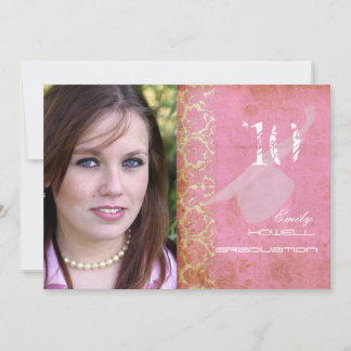 PixDezines Desiree Damask/Vintag+Pink Einladung